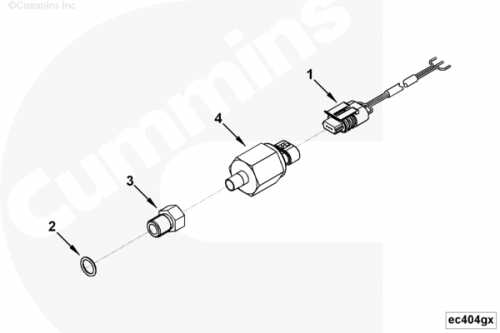 Коннектор датчика давления масла для двигателя Cummins KTA19
