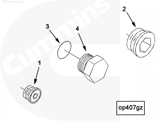 Пробка слива масла для двигателя Cummins KTA19
