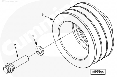 Болт крепления шкива коленвала для двигателя Cummins QSK23