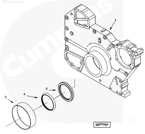 Крышка передняя для двигателя Cummins QSK23