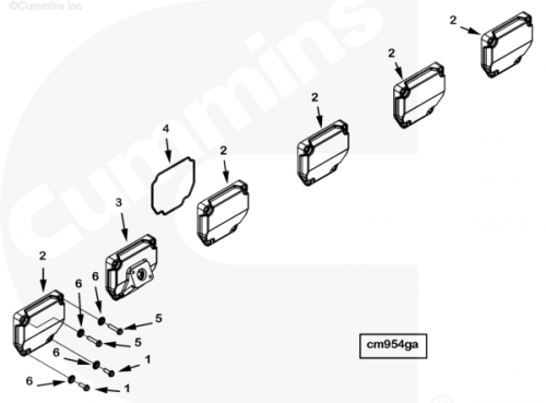 Уплотнение болта крепления крышки распредвала для двигателя Cummins QSK23