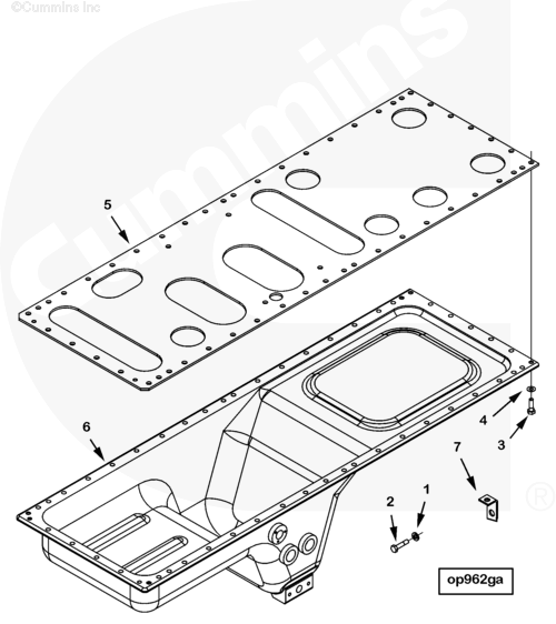 Шайба крепления поддона масляного для двигателя Cummins QSK23