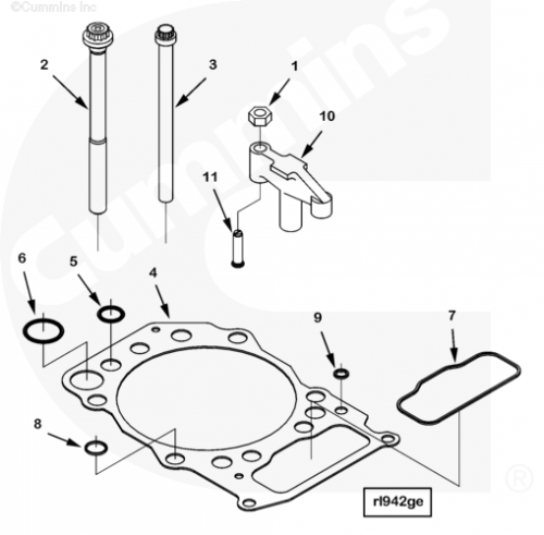 Прокладка ГБЦ для двигателя Cummins QSK23