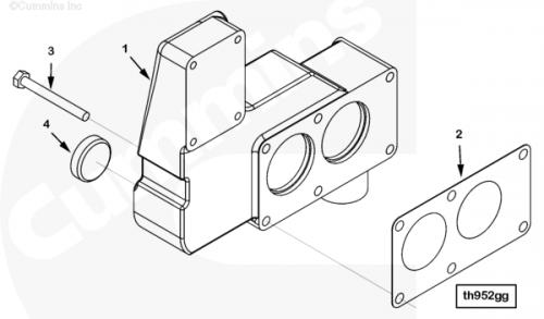 Прокладка корпуса термостата для двигателя Cummins QSK23
