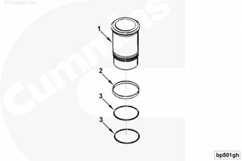 Кольцо уплотнительное гильзы цилиндра для двигателя Cummins V28