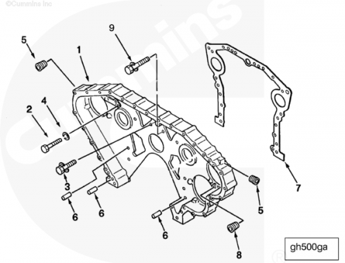 Шайба болта крепления картера шестерен ГРМ для двигателя Cummins V28
