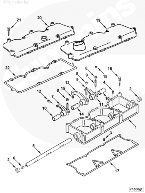 Крышка корпуса коромысел для двигателя Cummins V28