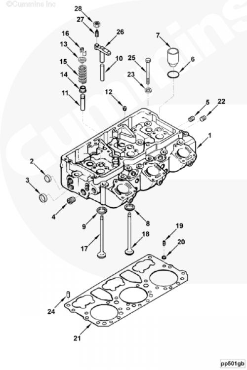 Направляющая клапан для двигателя Cummins V28