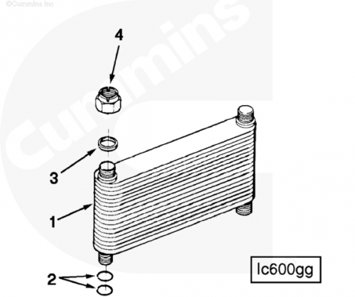 Прокладка маслоохладителя для двигателя Cummins KTA50