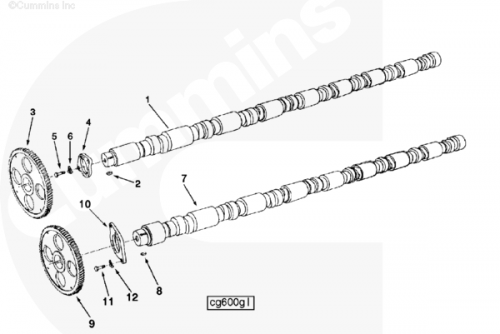 Шестерня распределительного вала для двигателя Cummins KTA50