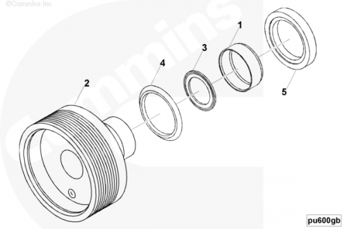 Шкив вспомогательных агрегатов для двигателя Cummins KTA50