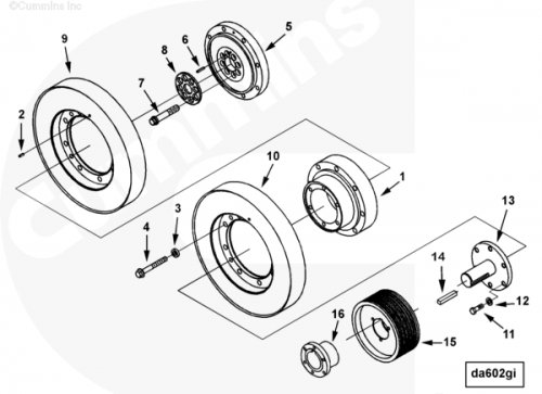 Шкив коленвала для двигателя Cummins KTA50