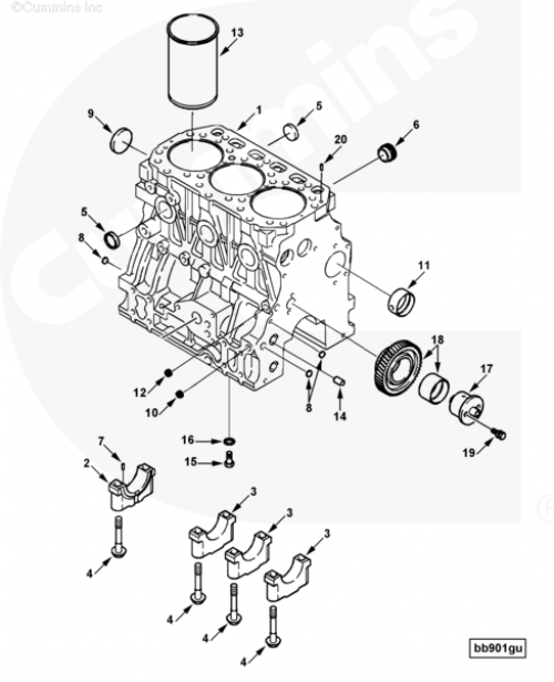 Блок цилиндров для двигателя Cummins A1400 A1700 A2300