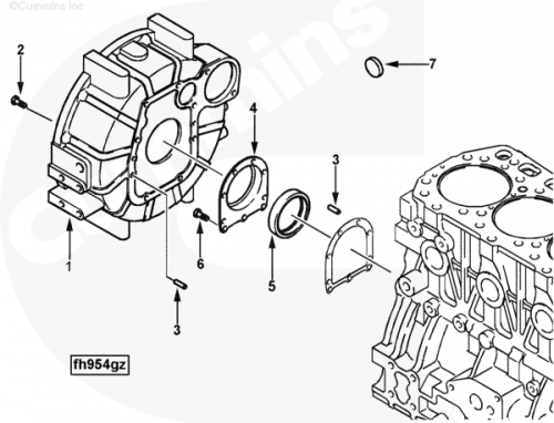 Болт крепления картера маховика для двигателя Cummins A1400 A1700 A2300