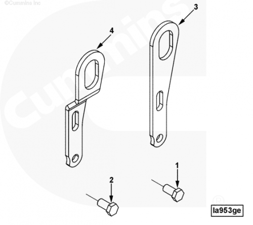 Болт крепления кронштейна подъемного механизма для двигателя Cummins A1400 A1700 A2300