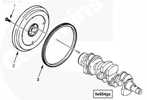 Болт крепления маховика для двигателя Cummins A1400 A1700 A2300