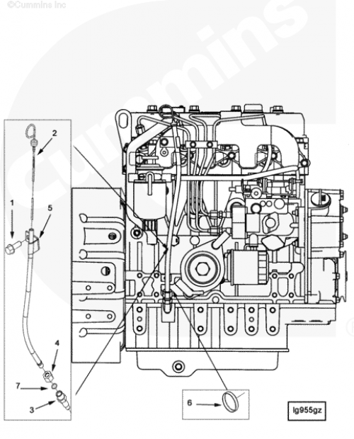 Гайка трубки уровня масла для двигателя Cummins A1400 A1700 A2300