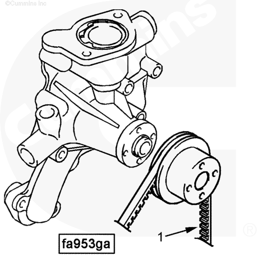 Ремень приводной для двигателя Cummins A1400 A1700 A2300