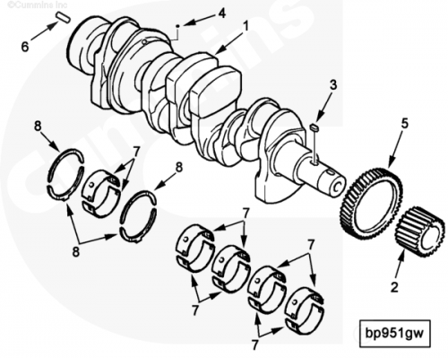 Шестерня коленвала для двигателя Cummins A1400 A1700 A2300