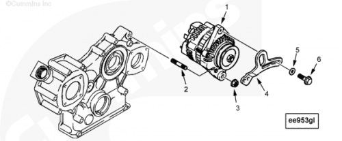 Кронштейн генератора для двигателя Cummins A1400 A1700 A2300