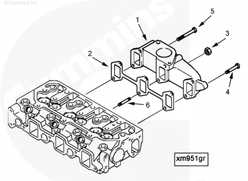 Выпускной коллектор для двигателя Cummins A1400 A1700 A2300