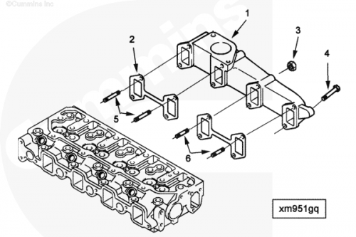 Выпускной коллектор для двигателя Cummins A1400 A1700 A2300