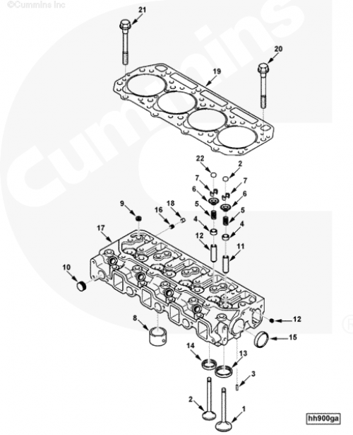 Клапан выпускной для двигателя Cummins A1400 A1700 A2300