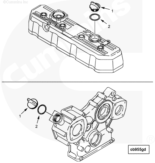 Крышка заливной горловины для двигателя Cummins A1400 A1700 A2300