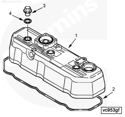 Крышка клапанная для двигателя Cummins A1400 A1700 A2300