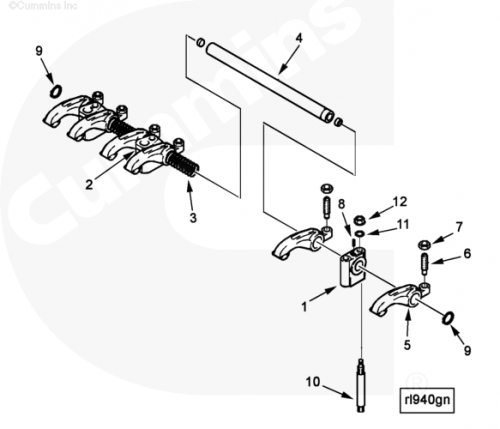 Ось коромысел для двигателя Cummins A1400 A1700 A2300