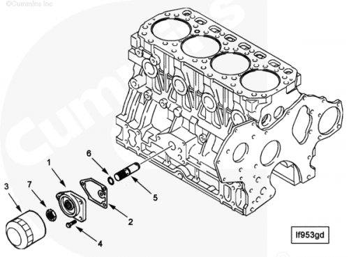 Фильтр масляный Fleetguard LF16034 для двигателя Cummins A1400 A1700 A2300