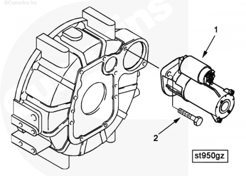 Болт крепления стартера для двигателя Cummins A1400 A1700 A2300