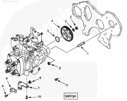 Болт крепления кронштейна ТНВД для двигателя Cummins A1400 A1700 A2300