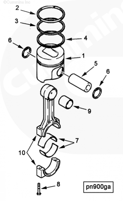 Поршень для двигателя Cummins A1400 A1700 A2300