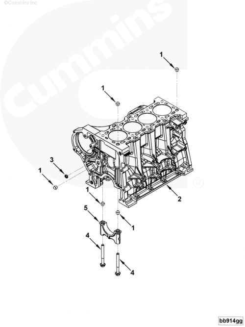 Блок цилиндров для двигателя Cummins ISF 2.8L