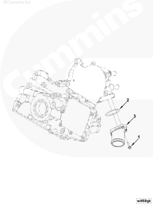 Болт крепления впускного водяного патрубка для двигателя Cummins ISF 2.8L