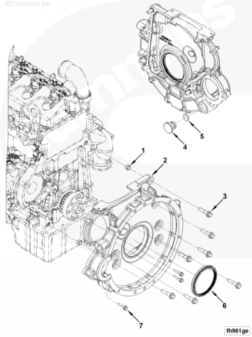 Болт крепления картера маховика для двигателя Cummins ISF 2.8L