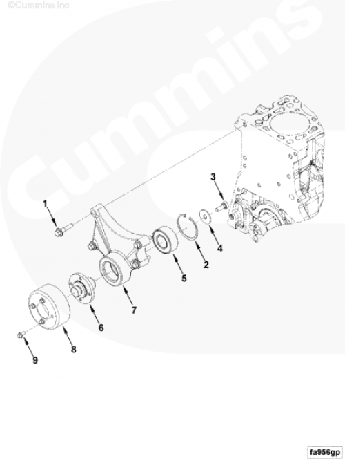 Держатель ступицы вентилятора для двигателя Cummins ISF 2.8L