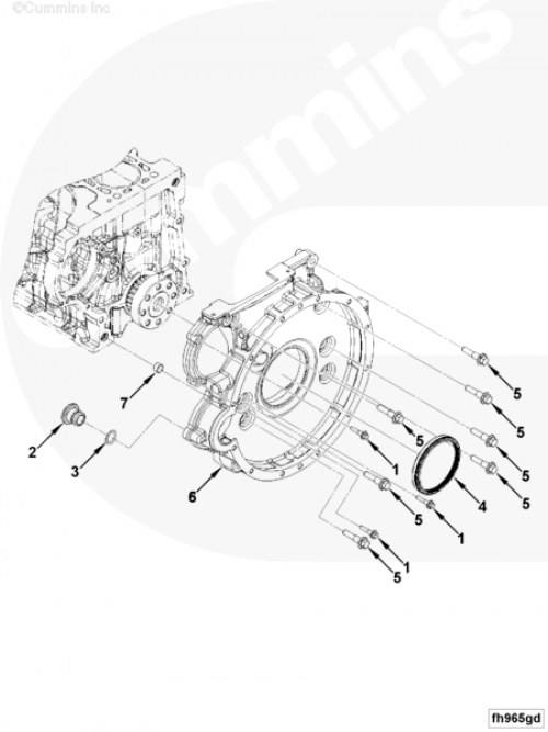 Картер маховика для двигателя Cummins ISF 2.8L