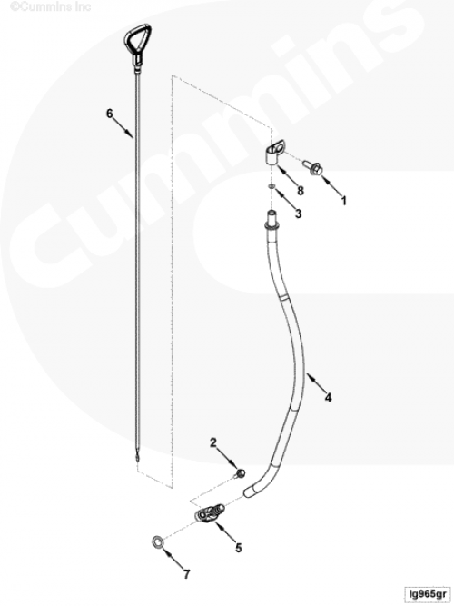 Трубка щупа уровня масла для двигателя Cummins ISF 2.8L
