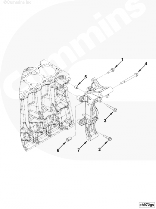Кронштейн генератора для двигателя Cummins ISF 2.8L
