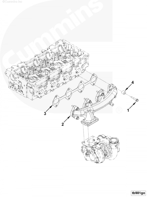 Выпускной коллектор для двигателя Cummins ISF 2.8L