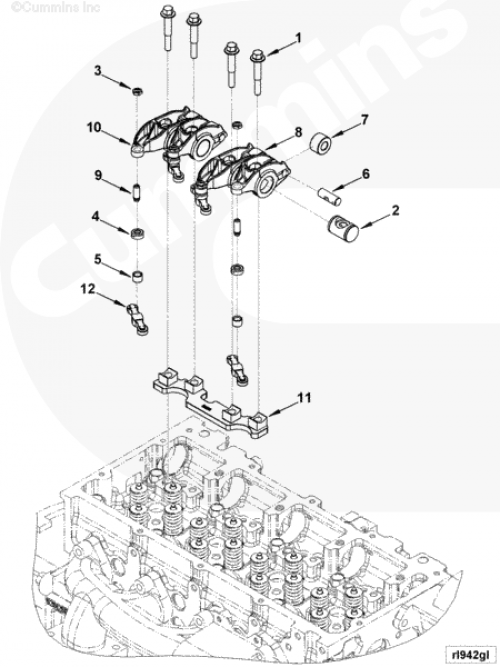 Коромысло клапана выпускного для двигателя Cummins ISF 2.8L