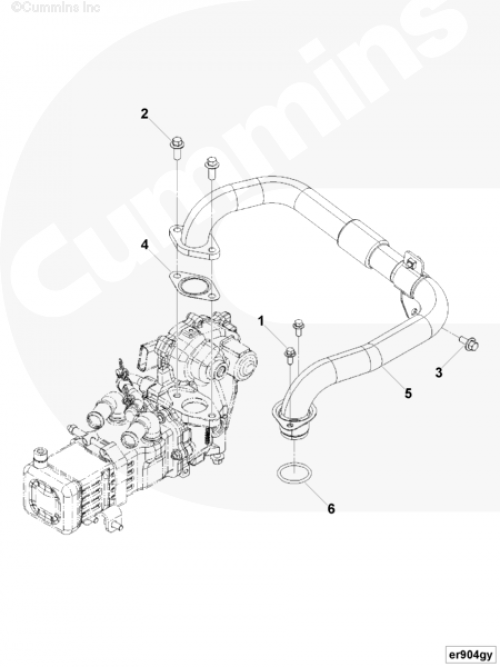 Прокладка трубки впускного коллектора ЕГР для двигателя Cummins ISF 2.8L