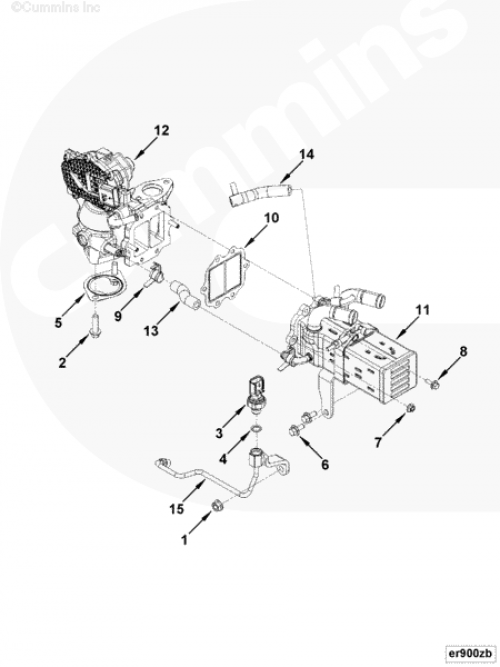 Хомут шланга охлаждения ЕГР для двигателя Cummins ISF 2.8L