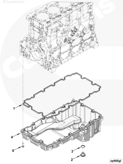 Поддон картера для двигателя Cummins ISF 2.8L