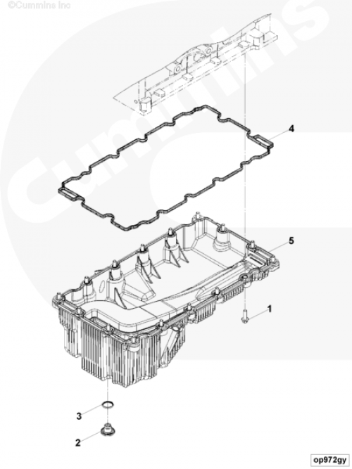 Прокладка поддона масляного для двигателя Cummins ISF 2.8L