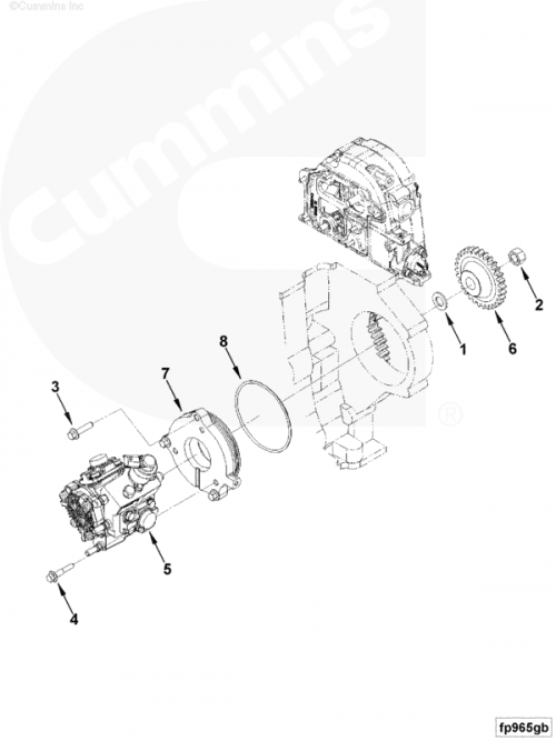 Болт крепления ТНВД для двигателя Cummins ISF 2.8L