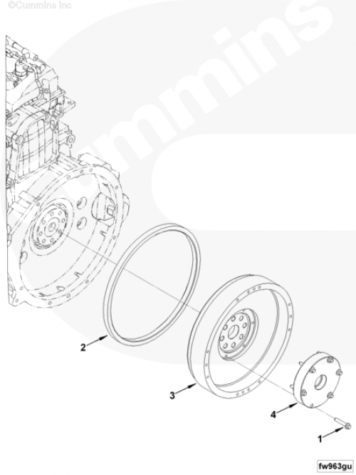 Адаптер маховика для двигателя Cummins QSF2.8L