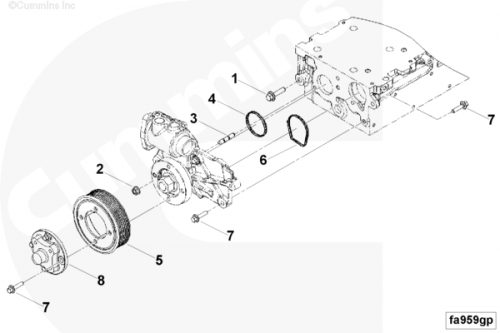 Адаптер шкива вентилятора для двигателя Cummins QSF2.8L